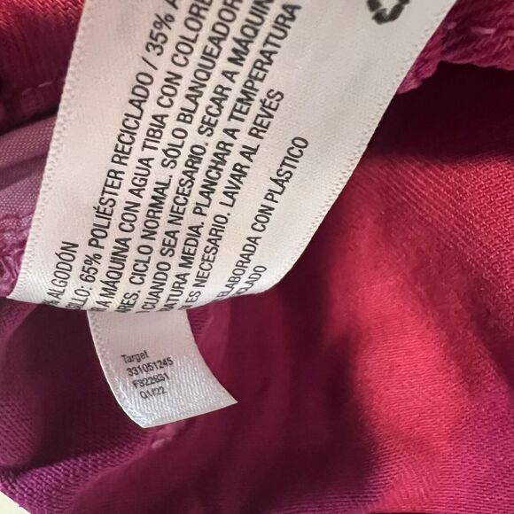 NWT Wild Fable Women's 10 Highest Rise Mom Jean Shorts Pink 100% Cotton - Picture 7 of 8